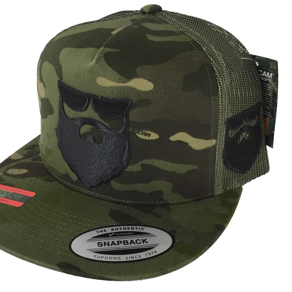 El señor de la barba 2 logos hat green Camo mesh SnapBack el chapo Guzmán